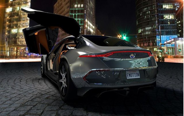 Teaser for Fisker EMotion debuting on August 17, 2017