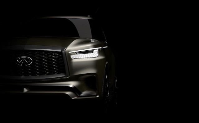 Teaser for Infiniti QX80 Monograph concept debuting at 2017 New York auto show