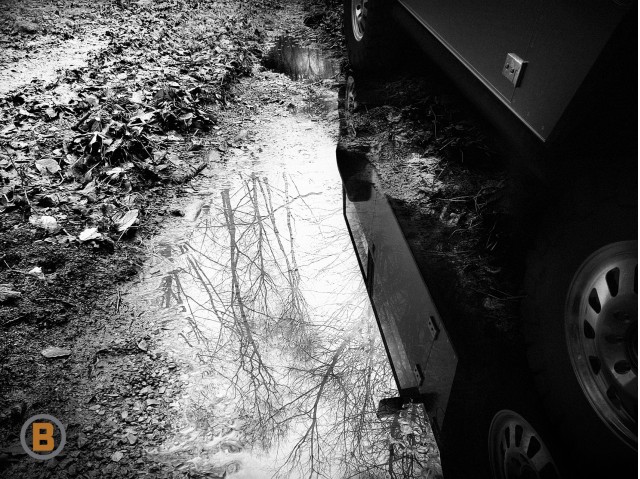 Teaser shot of Bollinger electric off-road utility truck