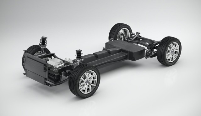 Volvo CMA modular compact car platform in electric configuration Volvo CMA modular compact car platform in electric configuration