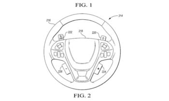 Ford patents odd design for steering wheel-mounted gearshift