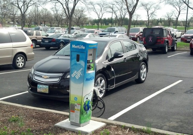 MetLife electric-car charging station for employee use - Dayton, Ohio