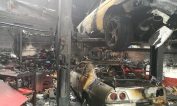 Nissan GT-R horde destroyed in specialty shop fire
