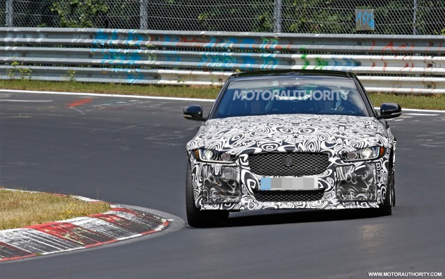 2018 Jaguar XE SV Project 8 spy shots - Image via S. Baldauf/SB-Medien