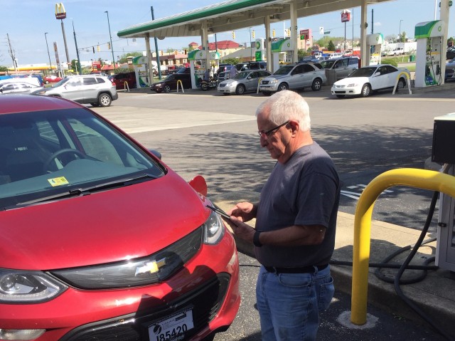 Driving a 2017 Chevrolet Bolt EV from Virginia to Missouri, June 2017 [photo: Bill Massmann]