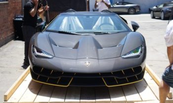 First Lamborghini Centenario Roadster lands in US