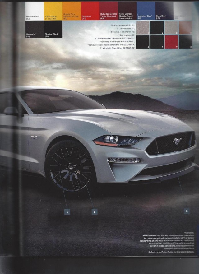 2018 Ford Mustang order guide leaked, Photo: Mustang6g