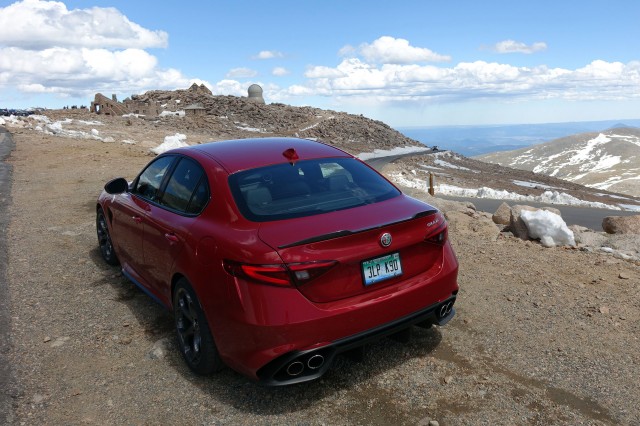 2017 Alfa Romeo Giulia on the Mt. Evans Scenic Byway