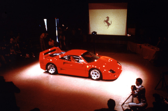 Ferrari F40 debut at the Civic Center in Maranello, Italy - July 21, 1987