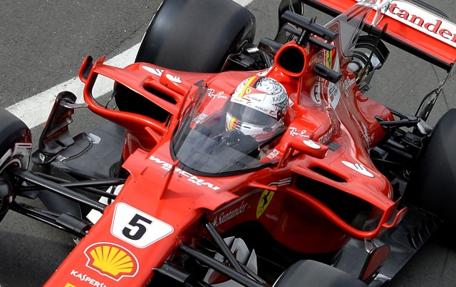 Ferrari’s Sebastian Vettel tests Formula One’s proposed Shield cockpit protection system