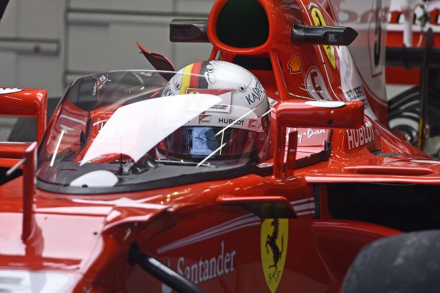 Ferrari’s Sebastian Vettel tests Formula One’s proposed Shield cockpit protection system