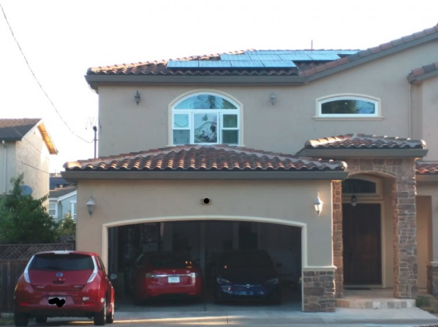 Photovoltaic solar panel installation on house, Fremont, California [image: Shiva Singh]