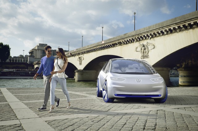 Volkswagen I.D. electric car concept, 2016 Paris auto show