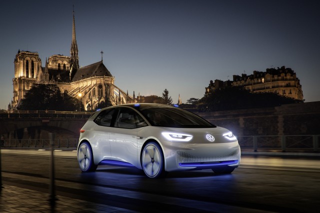 Volkswagen I.D. electric car concept, 2016 Paris auto show
