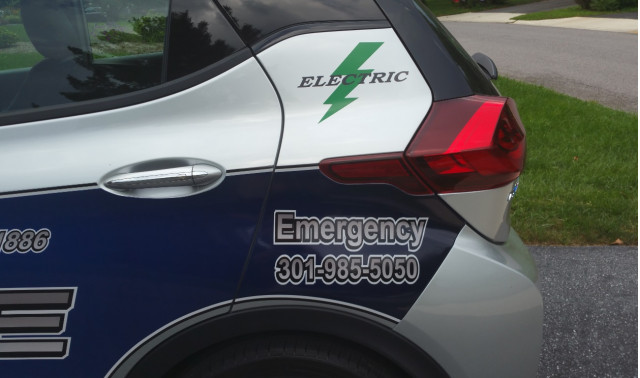 2017 Chevrolet Bolt EV electric police car, operated by Hyattsville City Police Department, Maryland