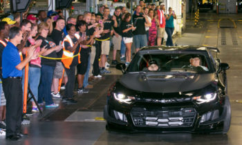 Rick Hendrick takes delivery of the first 2018 Chevy Camaro ZL1 1LE