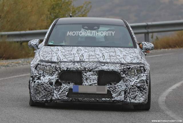 2019 Mercedes-AMG A45 Hatchback spy shots - Image via S. Baldauf/SB-Medien