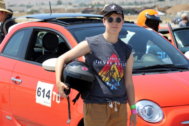 Andrea Kerr driving Fiat 500e electric car in autocross, Great Park, Irvine, Califronia, July 2017 Andrea Kerr driving Fiat 500e electric car in autocross, Great Park, Irvine, Califronia, July 2017