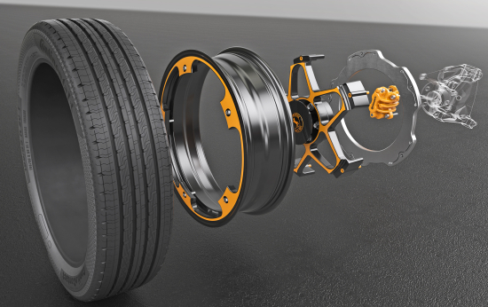 Continental aluminum wheel and brake concept