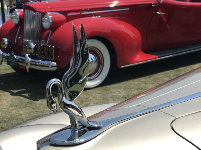 Hood ornaments at the 2017 Pebble Beach Concours d'Elegance
