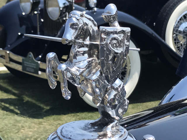 Hood ornaments at the 2017 Pebble Beach Concours d'Elegance