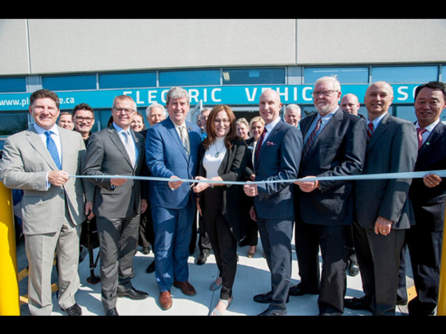 Opening of Plug'n'Drive EV Discovery Centre, Toronto, Canada, May 2016