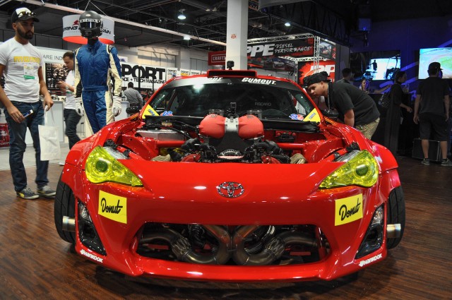 Ryan Tuerck's Toyota 86 with Ferrari 458 Italia engine swap, SEMA 2016