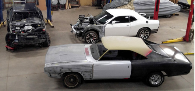 1969 Dodge Charger and 2016 Dodge Challenger SRT Hellcat restomod 1969 Dodge Charger and 2016 Dodge Challenger SRT Hellcat restomod
