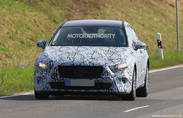 2019 Mercedes-Benz A-Class sedan spy shots - Image via S. Baldauf/SB-Medien