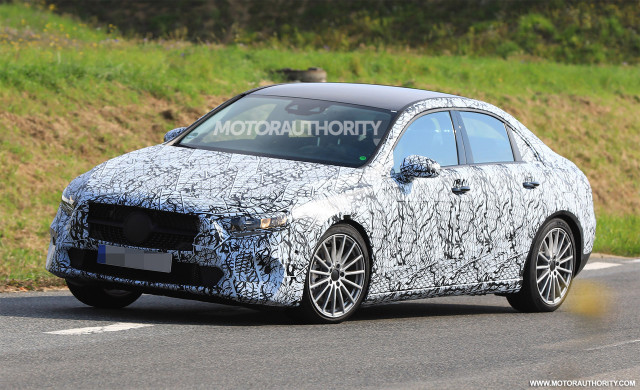 2019 Mercedes-Benz A-Class sedan spy shots - Image via S. Baldauf/SB-Medien