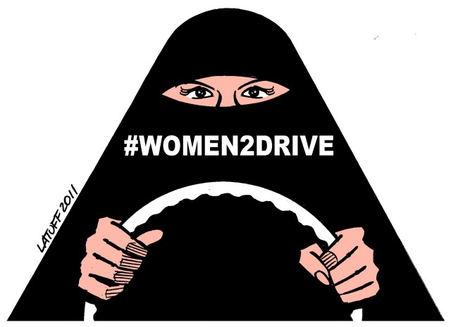 Illustration for the #Women2Drive campaign in Saudi Arabia