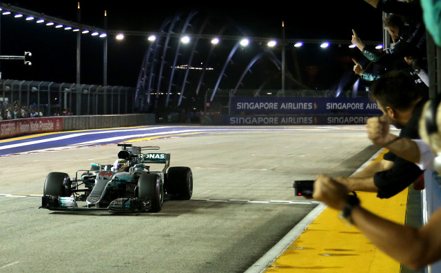 Mercedes AMG’s Lewis Hamilton at the 2017 Formula 1 Singapore Grand Prix Mercedes AMG’s Lewis Hamilton at the 2017 Formula 1 Singapore Grand Prix