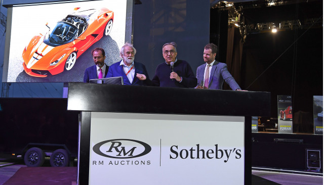 Rights to the Ferrari LaFerrari Aperta #210 sold during Ferrari – Leggenda E Passione auction