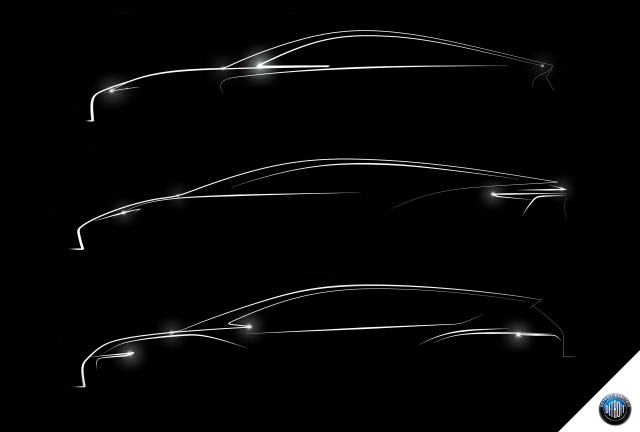 Teaser for Detroit Electric sports car, sedan and SUV