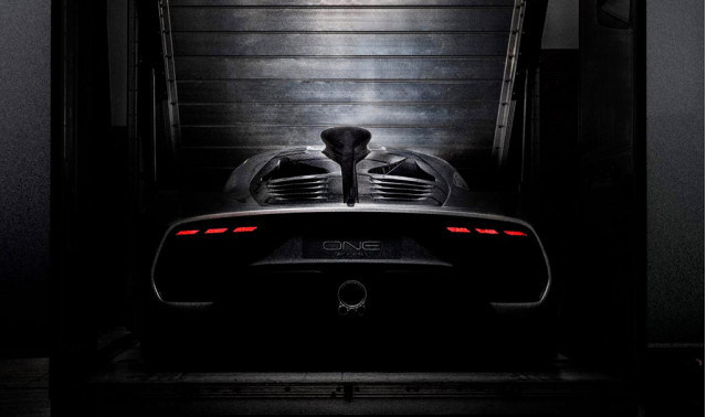 Teaser for Mercedes-AMG Project One debuting at 2017 Frankfurt auto show
