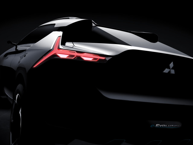 Teaser for Mitsubishi e-Evolution concept debuting at 2017 Tokyo Motor Show
