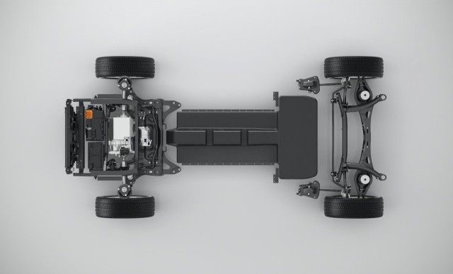 Volvo CMA modular compact car platform in electric configuration