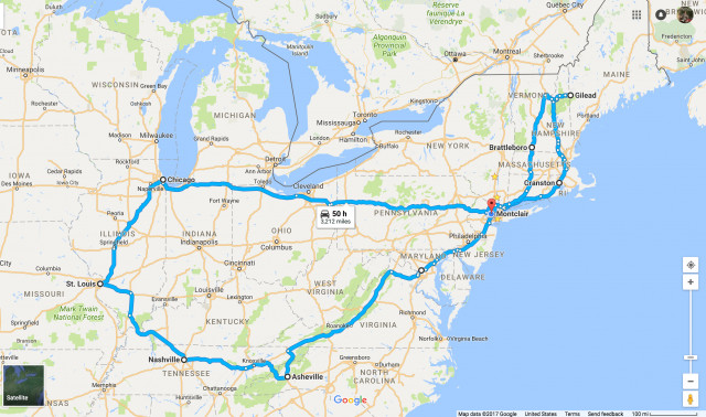 Ben Rich's 2014 East Coast electric motorcycle journey