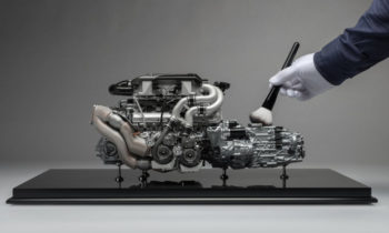 Make any office cool with this 1:4 scale Bugatti Chiron engine