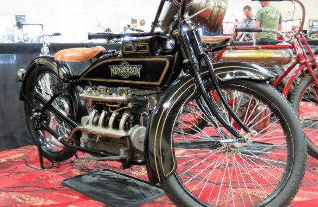 Classic Henderson motorcycle featured at Mecum's Las Vegas motorcycle auction in 2017 | Bob Golfen p