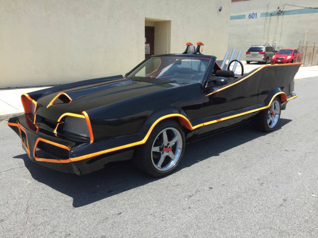 This Batmobile is built on top of a Ford Mustang and it's for sale