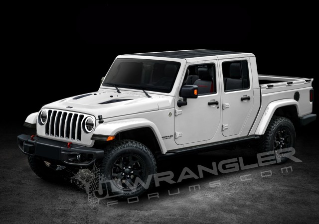 2019 Jeep Wrangler pickup rendering by JL Wrangler Forums
