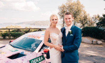 A DTM race car is the best way to leave your wedding