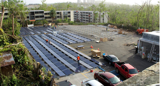Tesla installs solar panels at Puerto Rican hospital