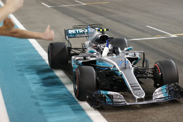 Mercedes-AMG’s Valtteri Bottas at the 2017 Formula 1 Abu Dhabi Grand Prix