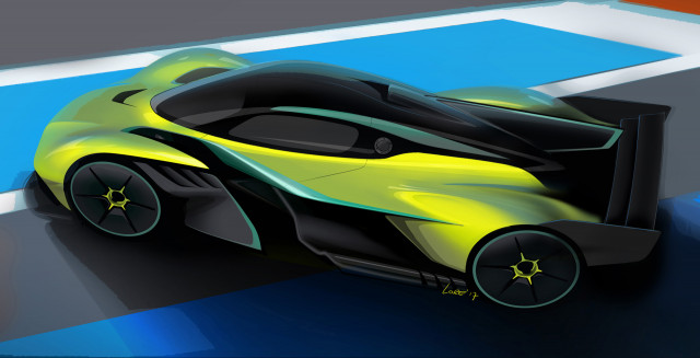 Aston Martin Valkyrie AMR Pro teaser sketch