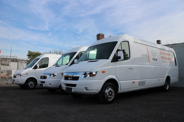 Chanje V8070 Class 5 electric delivery van, Brooklyn, NY, Nov 2017