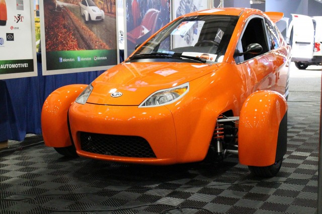 Elio Motors prototype at New York Auto Show press conference, Apr 2015