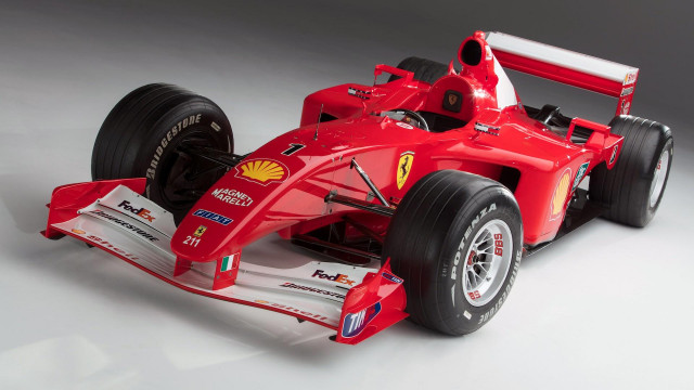 Michael Schumacher’s Ferrari F2001 race car from the 2001 Formula 1 World Championship