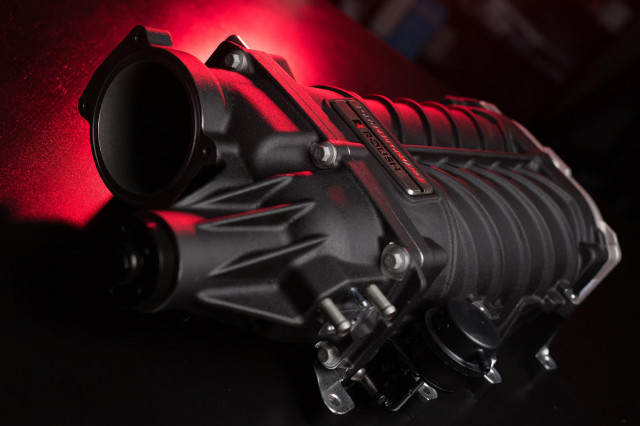 Supercharger developed by Ford Performance and Roush for “Coyote” 5.0-liter V-8